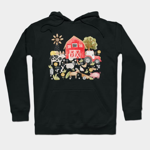 The Farmyard Hoodie by Harpleydesign